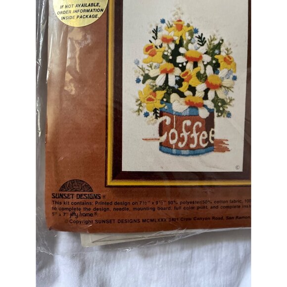 Jiffy Stitchery Coffee Canister Bouquet Needlepoint Kit Designed By Charlene Ger - Picture 3 of 14